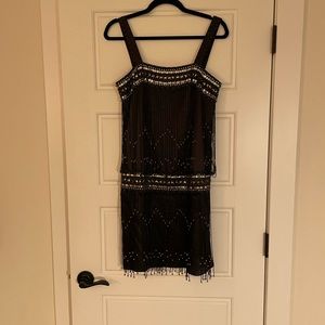 Unique Vintage brand beaded flapper dress. Size M